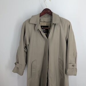 Vintage London Fog Thinsulate Long Sleeve Classic Trench Coat Beige Size 8 PET.